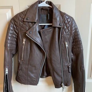 All saints leather jacket